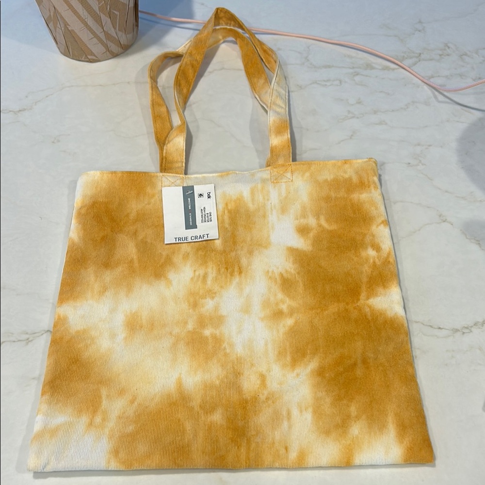 True Craft Yellow‎ Tie-Dye Tote Bag / Purse